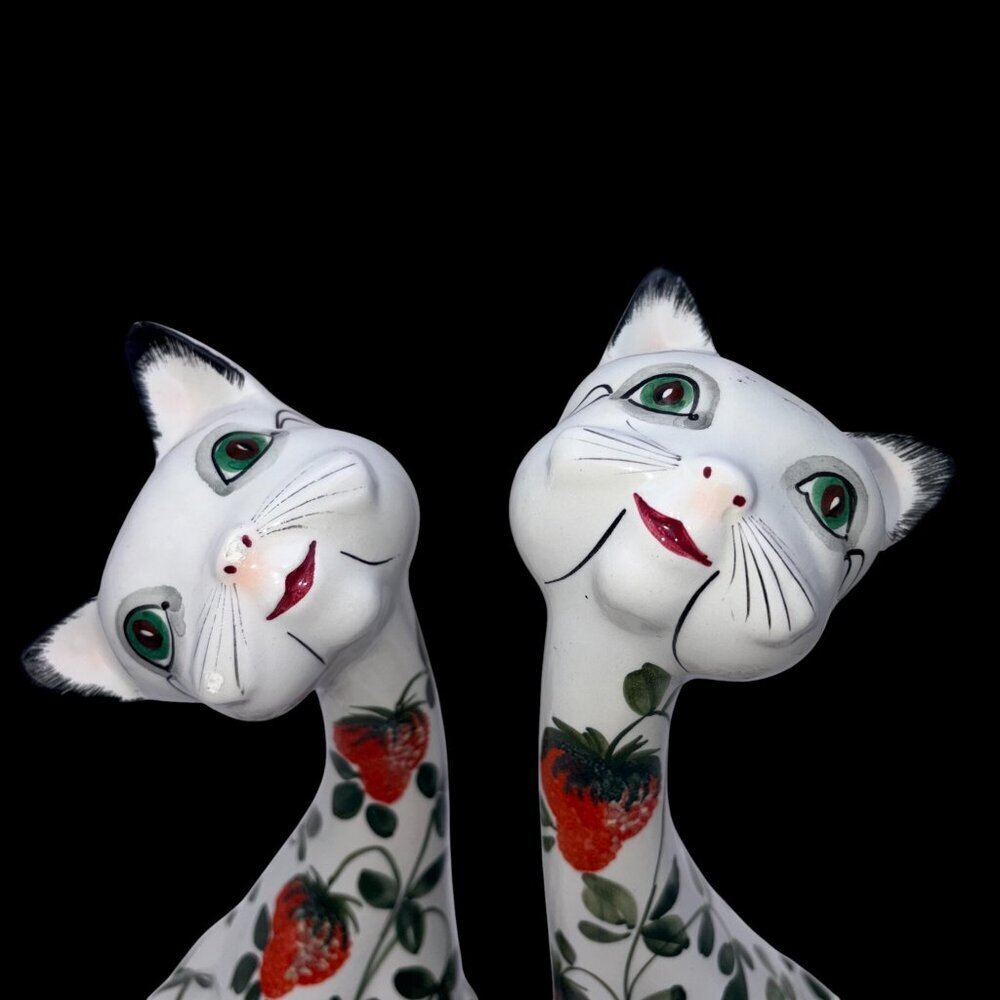 VTG 1970s Italian Deruta Pottery Hand-Painted Anthropomorphic Figures – Set of 2 - Picture 8 of 12